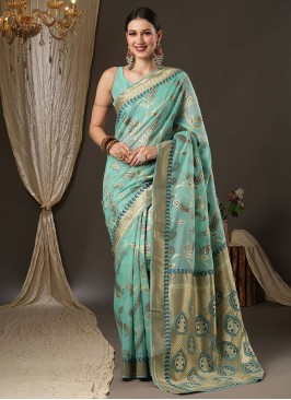 Capricious Weaving Blended Cotton Turquoise Classi