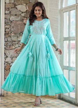 Captivating Cotton Festival Trendy Gown