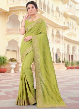 Catchy Patch Border Festival Traditional Designer Saree