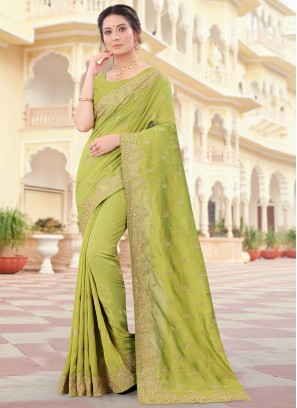 Catchy Patch Border Festival Traditional Designer Saree