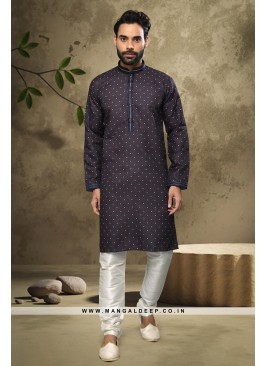 Celestial Charm Kurta Pyjama Set - Handloom Cotton