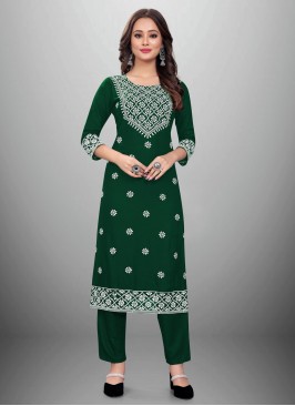 Celestial Chikankari Work Festival Party Wear Kurti