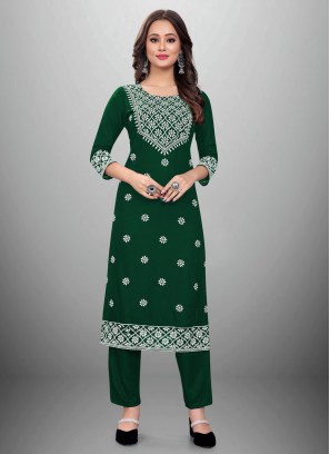 Celestial Chikankari Work Festival Party Wear Kurti