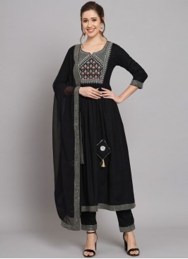 Celestial Embroidered Rayon Trendy Salwar Kameez