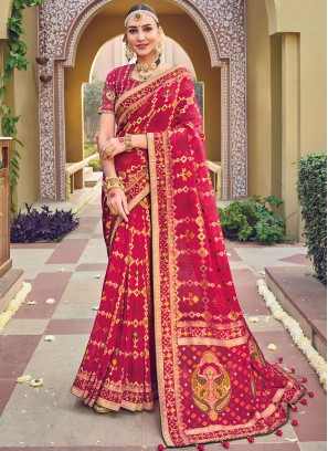 Charismatic Embroidered Viscose Trendy Saree