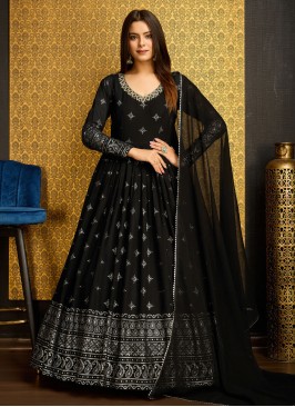 Charismatic Faux Georgette Trendy Gown