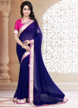 Charismatic Lace Faux Georgette Classic Saree