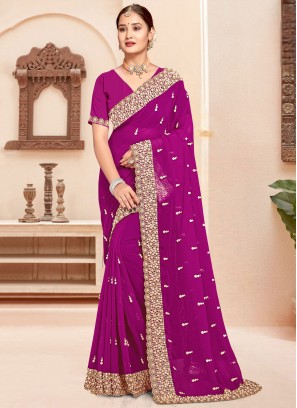 Charismatic Purple Trendy Saree