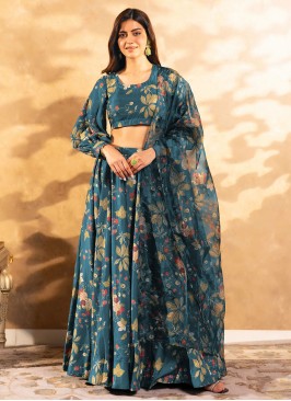 Charming Digital Print Chinon Readymade Lehenga Choli
