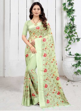 Charming Green Classic Designer Saree