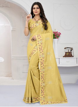 Charming Yellow Wedding Saree