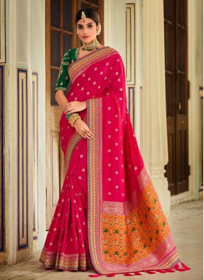 Cherubic Banarasi Silk Wedding Contemporary Saree