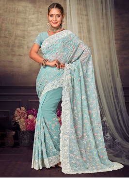 Cherubic Georgette Trendy Saree