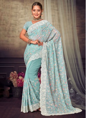 Cherubic Georgette Trendy Saree