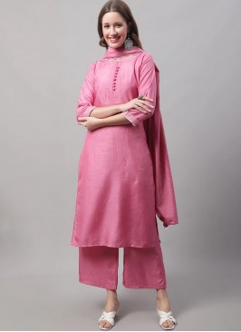 Cherubic Pink Silk Blend Readymade Salwar Kameez