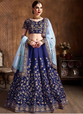 Chic Blue Bridal Lehenga Choli