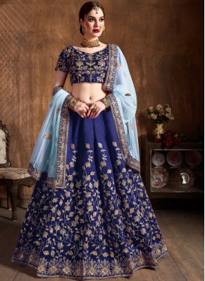 Chic Blue Bridal Lehenga Choli