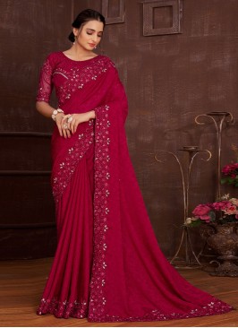 Chinon Rani Resham Contemporary Saree