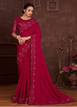 Chinon Rani Resham Contemporary Saree