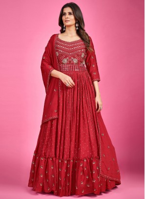Chinon Trendy Gown in Red