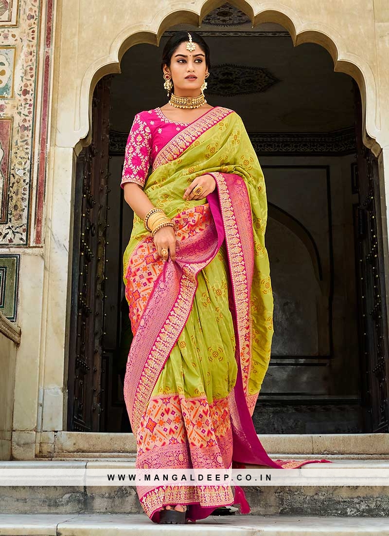 Classic Green Color Silk Saree