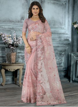 Classical Pink Engagement Saree