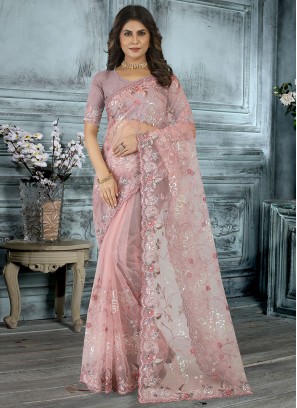 Classical Pink Engagement Saree