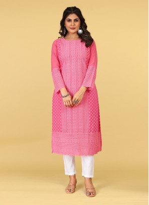 Classy Embroidered Party Wear Kurti