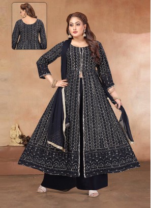 Classy Georgette Black Salwar Kameez