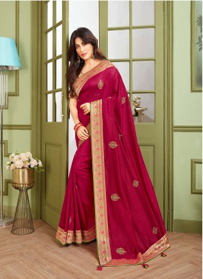 Classy Maroon Color New Saree