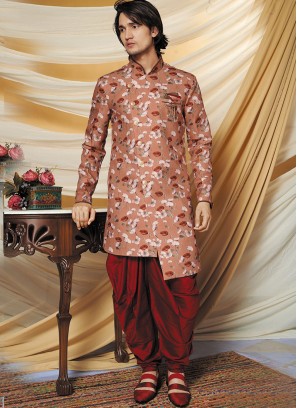 Classy Peach Indo-Western Attire