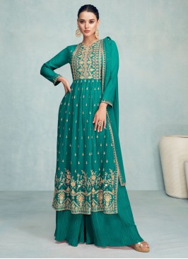 Compelling Green Wedding Trendy Salwar Kameez