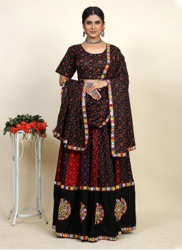 Compelling Multi Colour Sangeet A Line Lehenga Cho