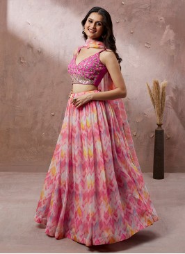 Compelling Organza Festival A Line Lehenga Choli