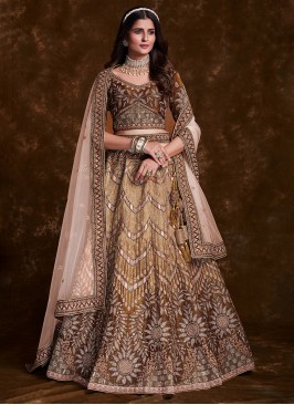 Competent A Line Lehenga Choli For Mehndi