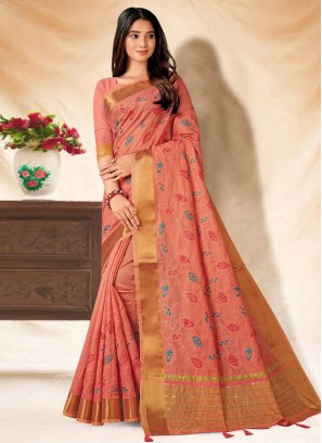 Competent Embroidered Banarasi Silk Classic Saree