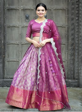 Competent Kanjivaram Silk Festival Trendy Lehenga Choli