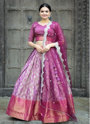 Competent Kanjivaram Silk Festival Trendy Lehenga Choli