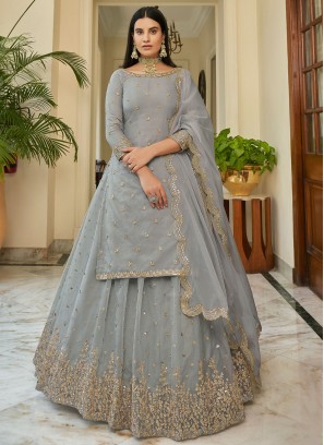 Competent Organza Zari Bollywood Lehenga Choli