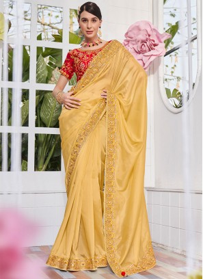 Competent Satin Wedding Contemporary Saree