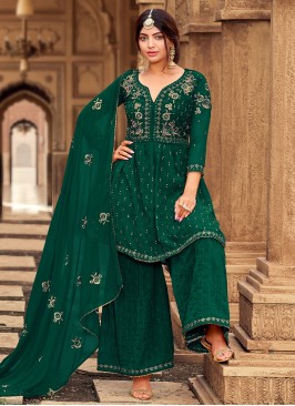 Congenial Faux Georgette Salwar Kameez