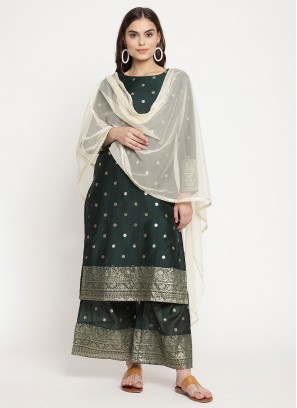 Congenial Printed Festival Straight Salwar Suit