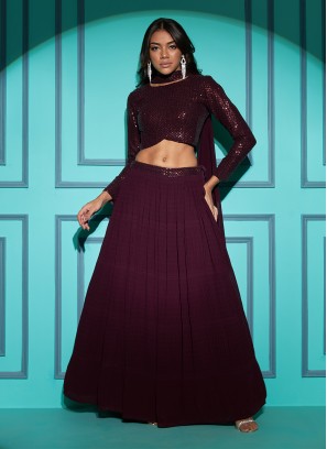 Congenial Sequins Reception Designer Lehenga Choli