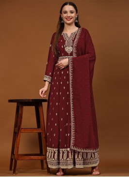Conspicuous Embroidered Party Designer Salwar Suit