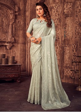 Conspicuous Green Wedding Classic Saree