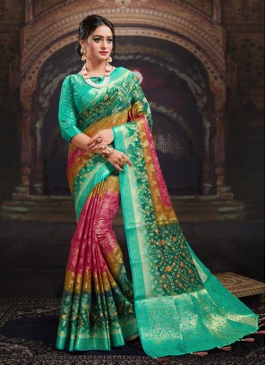 Conspicuous Multi Colour Designer Saree