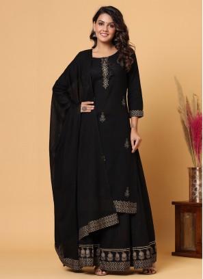 Cotton Black Salwar Suit