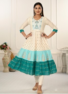 Cotton Handwork Multi Colour Designer Kurti