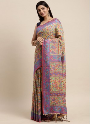 Cotton Saree in Yellow