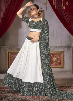 Cotton White Designer Lehenga Choli